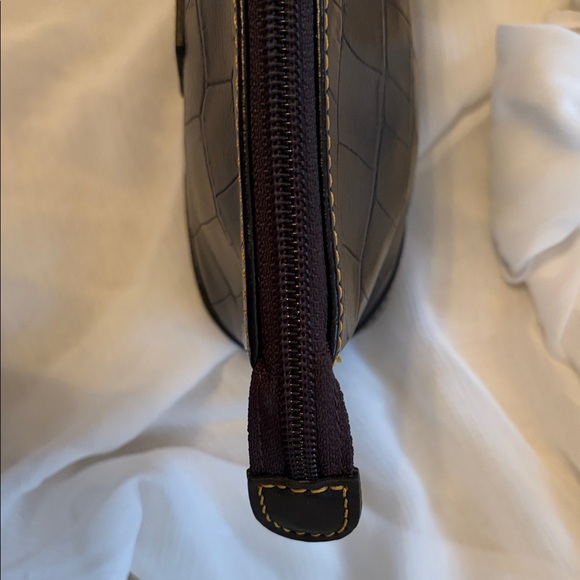 Dooney & Bourke Black Croc-Embossed Leather Pouch - Picture 6 of 17